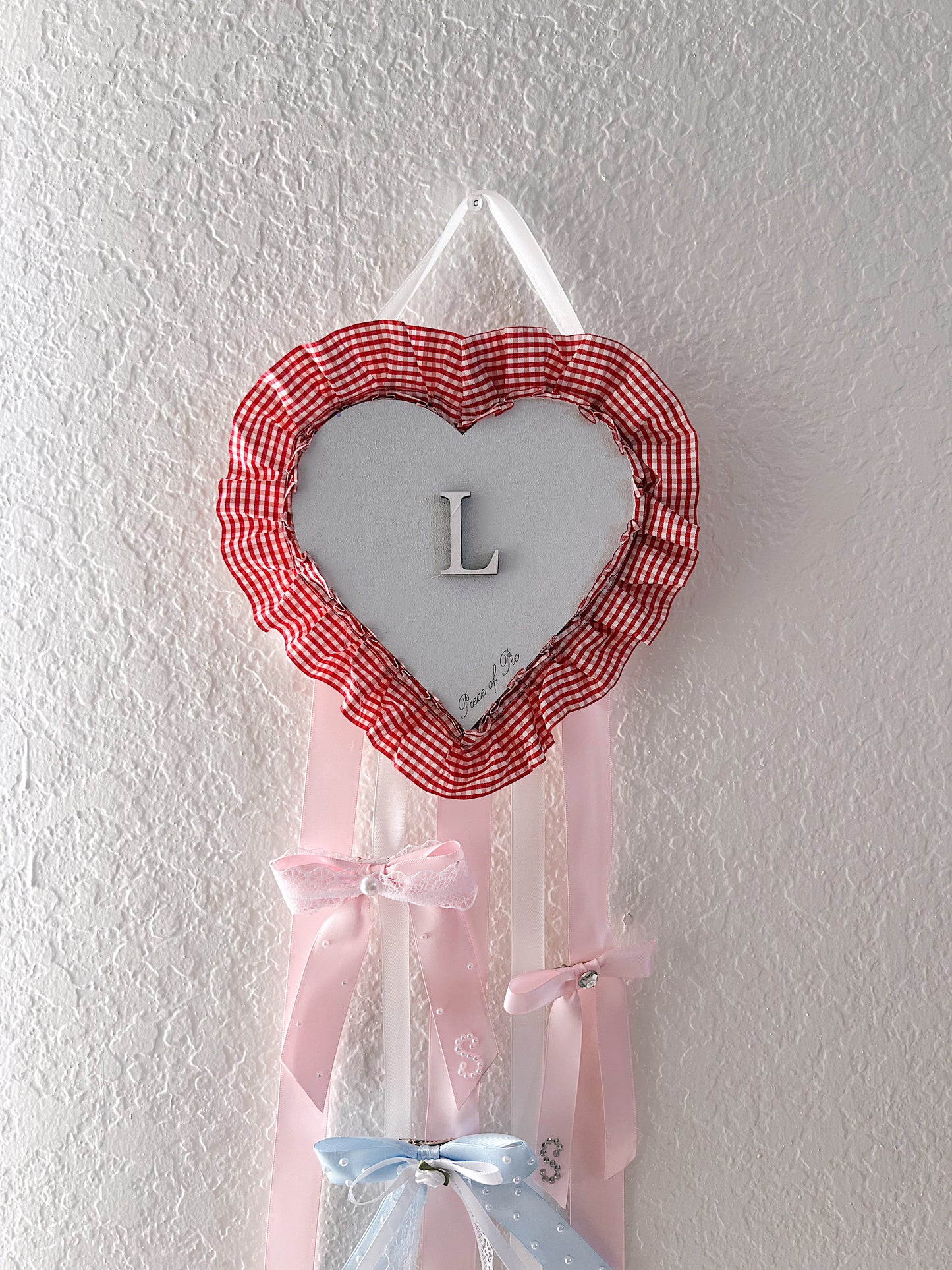 The Ruffle Heart Bow Holder (Customizable)