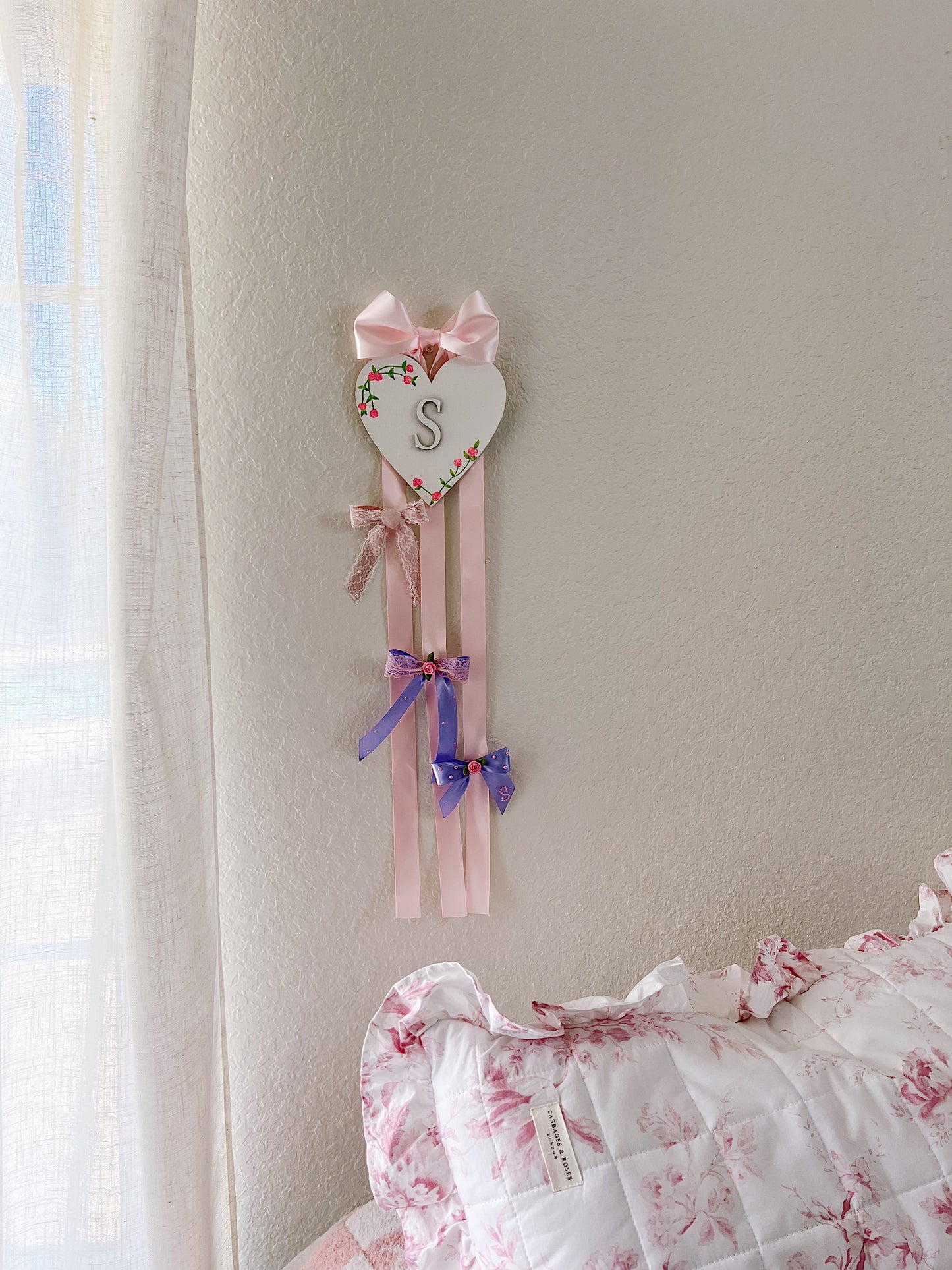 The Heart Initial Bow Holder (Customizable)