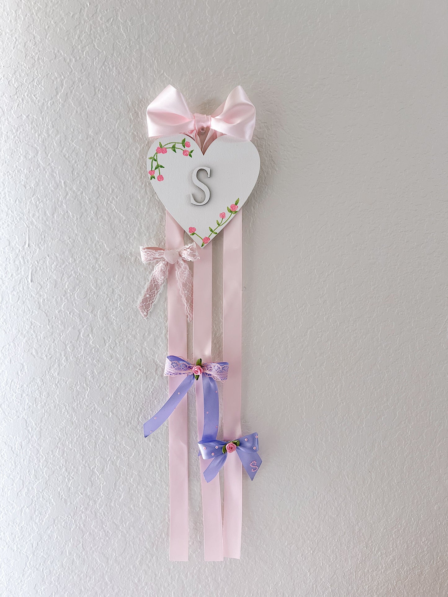 The Heart Initial Bow Holder (Customizable)