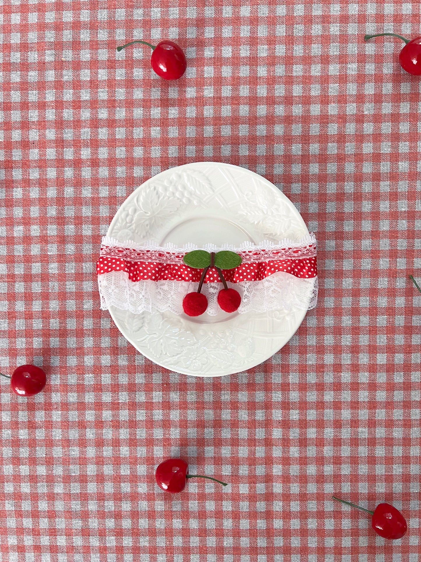 The Dottie hanging cherry choker