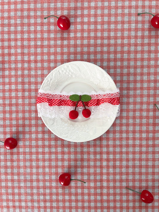 The Dottie hanging cherry choker