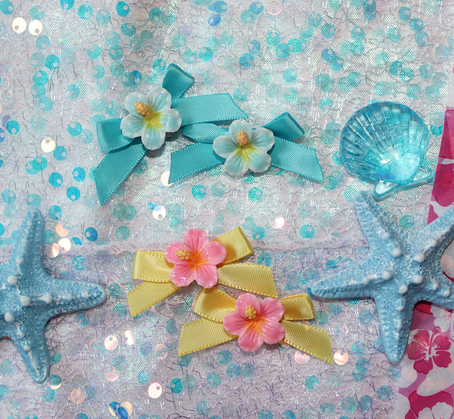Mermaid muse hibiscus twin bows