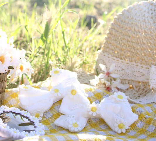 Daisy fabric small bow