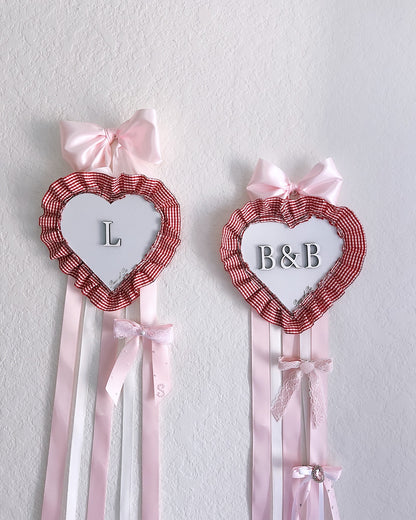 The Ruffle Heart Bow Holder (Customizable)