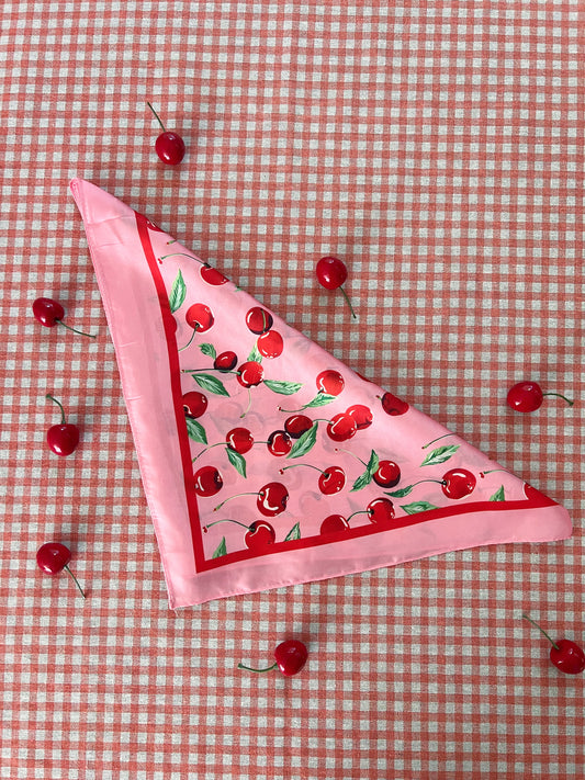 The pink Cherry bomb headscarf