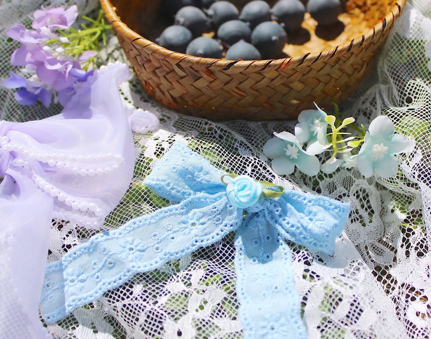 Spring breeze lace small bow