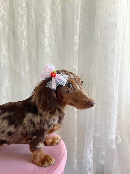 The Strawberry Sorbet Bow