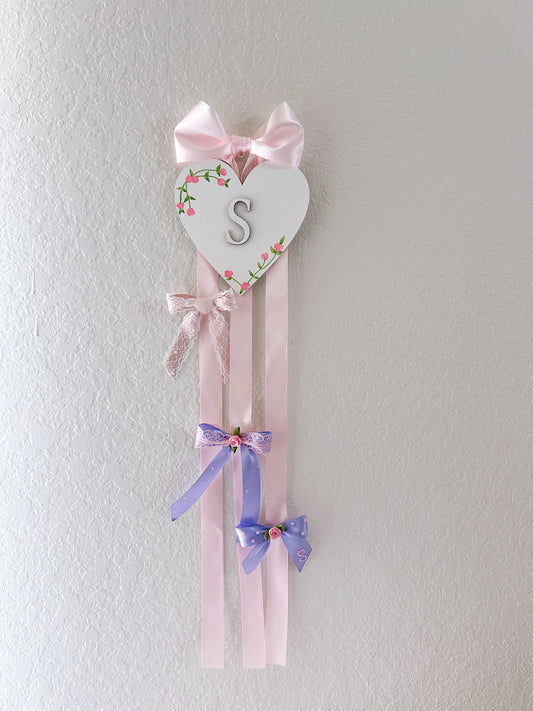 The Heart Initial Bow Holder (Customizable)