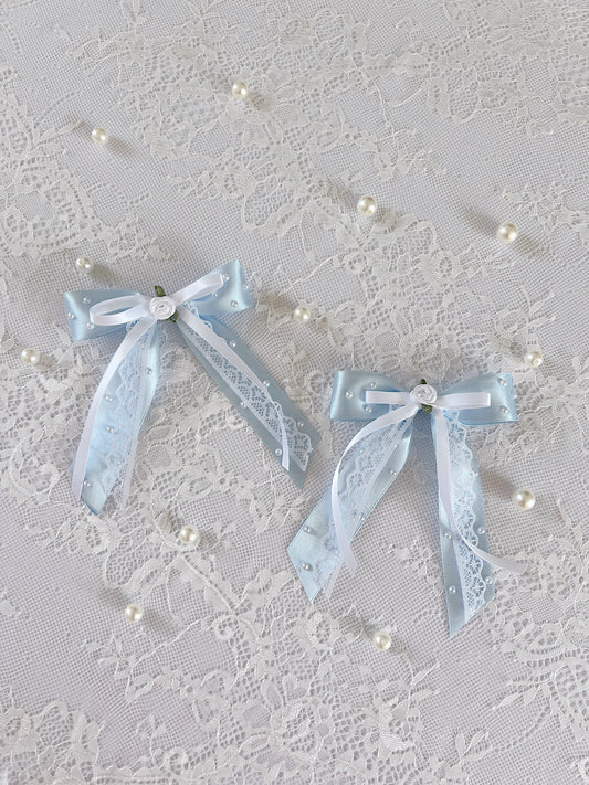 (RuffGems Collab) The Sapphire Silk Twin Bows